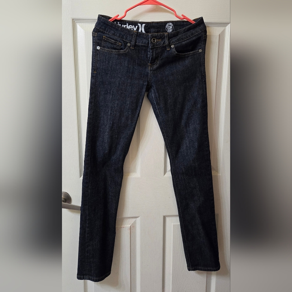 Hurley size 8 dark blue skinny jeans